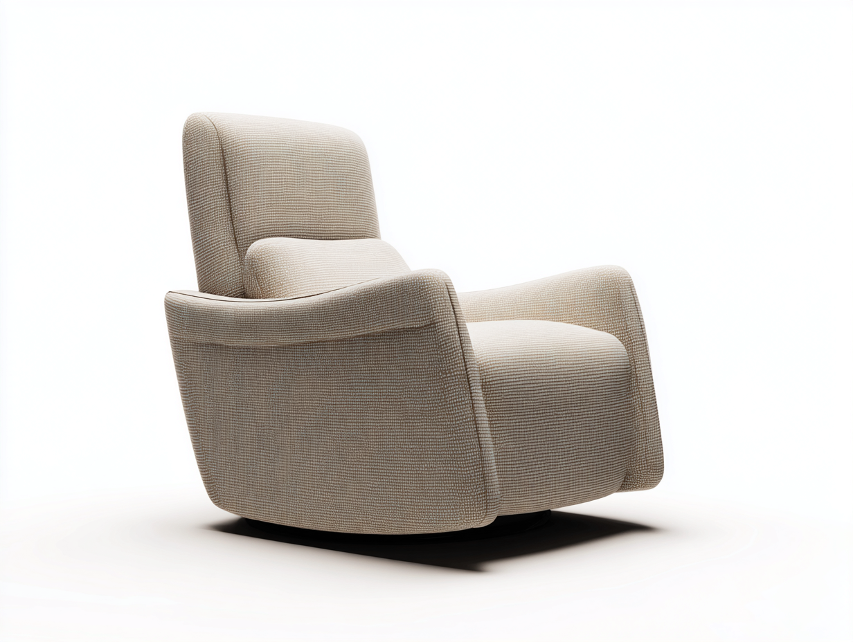 Poltrona reclinabile in tessuto 90x95x105cm - beige - design moderno per soggiorno-Oakupio