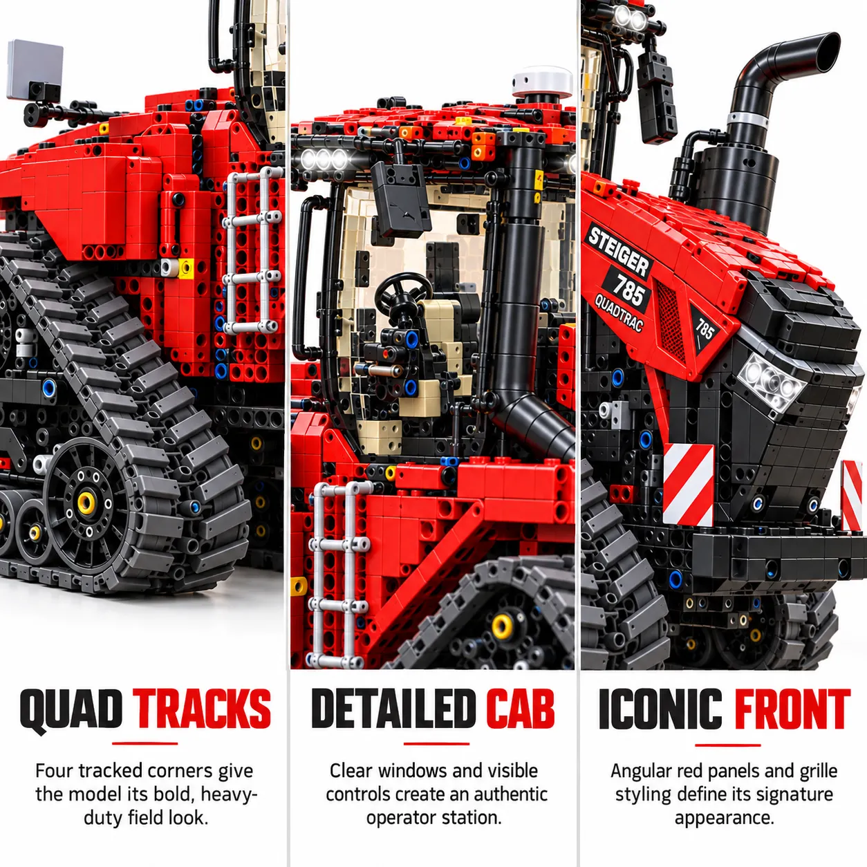 Steiger 785 four-track tractor details