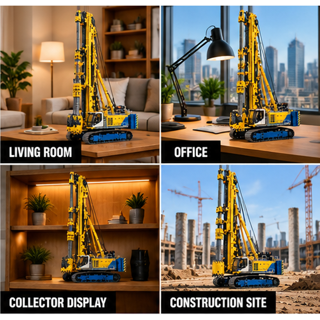 BG 40 rotary drilling rig building set gift for construction equipment enthusiasts