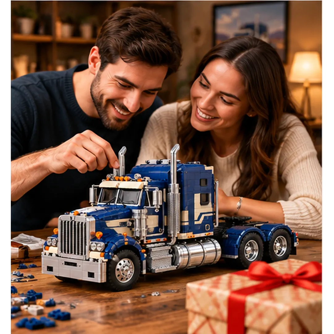 Australian truck building set presented as a gift for a highway transport enthusiast