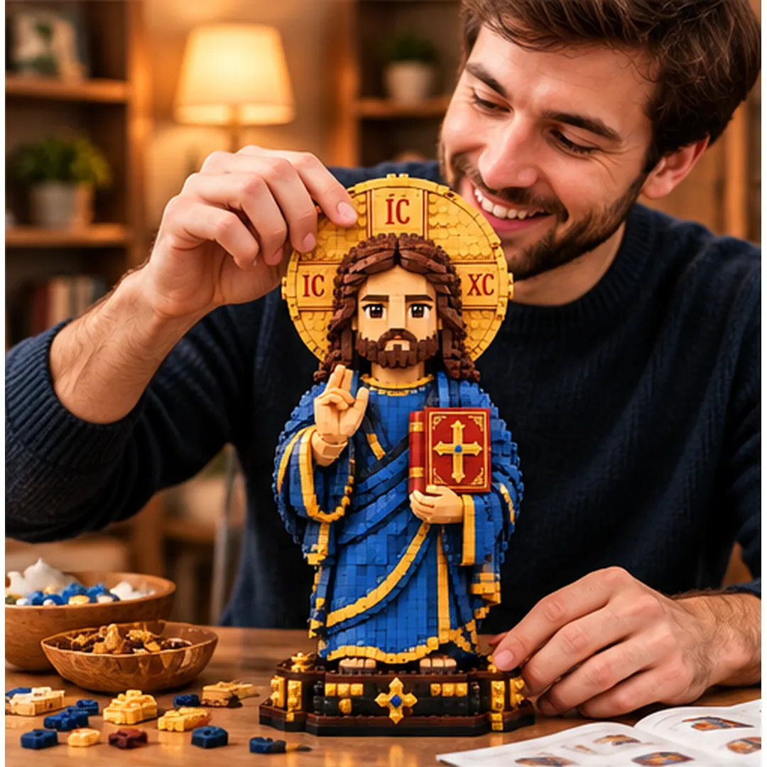 Christ Pantocrator Icon Building Set Assembly