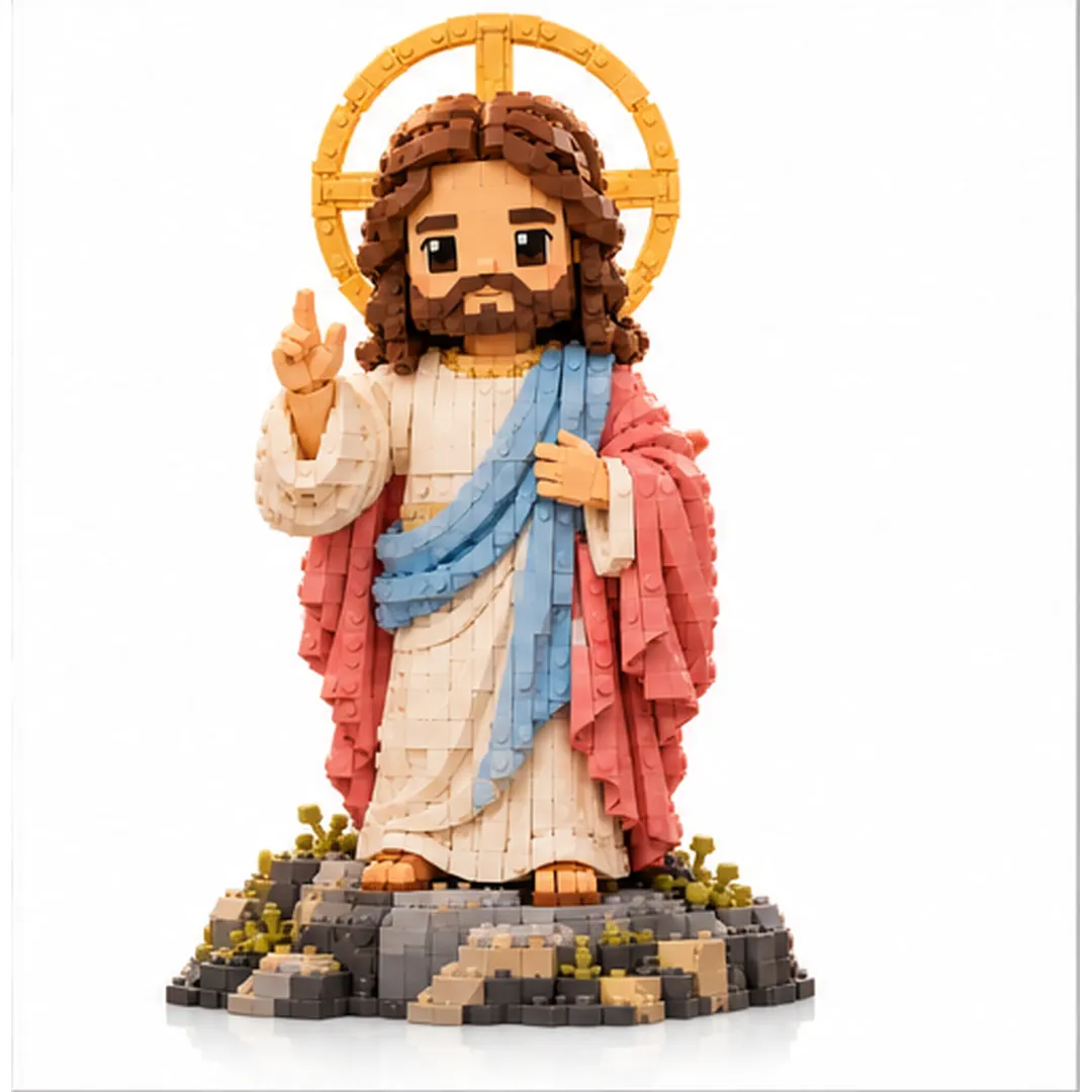 Jesus Blessing Figure finished model showcase