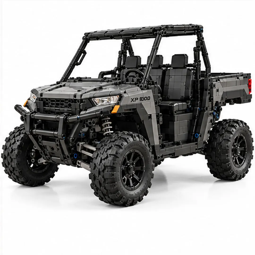 Complete dark gray XP 1000 UTV building model