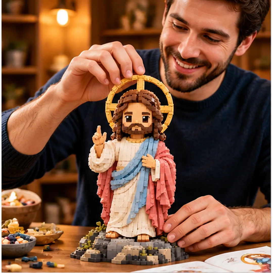 Jesus Blessing Figure building set detailed view