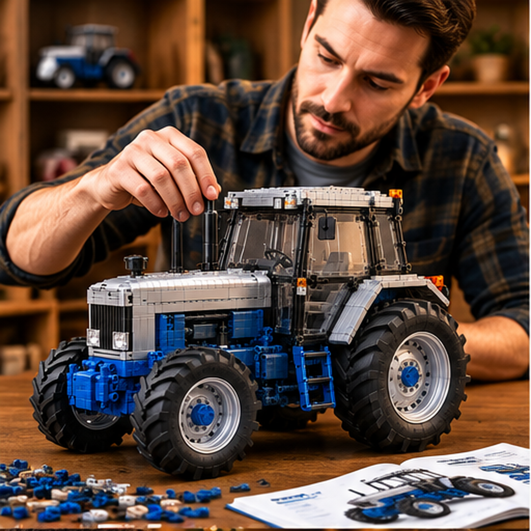 7810 tractor grille blue engine construction and enclosed cab details