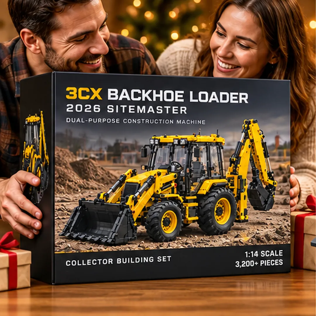3CX Sitemaster backhoe loader building set gift for heavy equipment enthusiasts