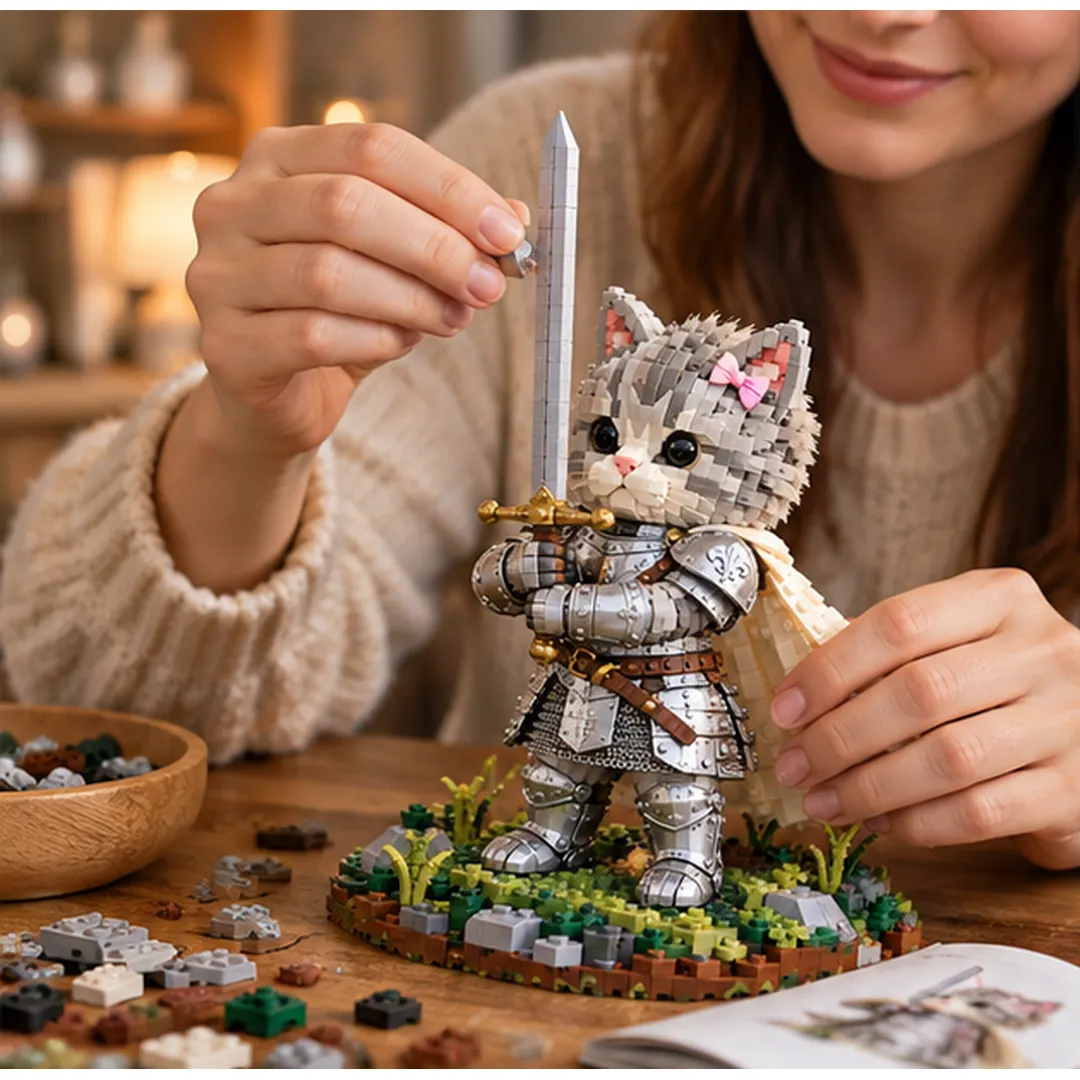 Lady Knight Cat building set