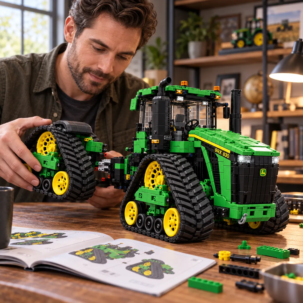 9RX 830 tractor building process shot