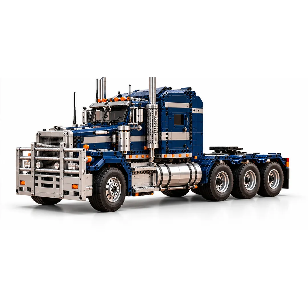 Building the heavy hauler brick model from its chassis to cab