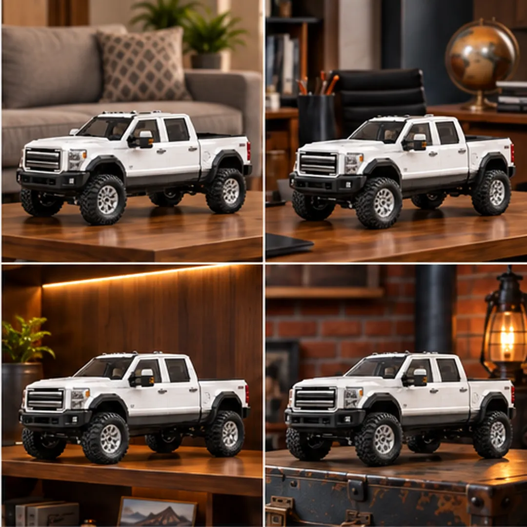 350 heavy-duty pickup displayed in modern interior spaces