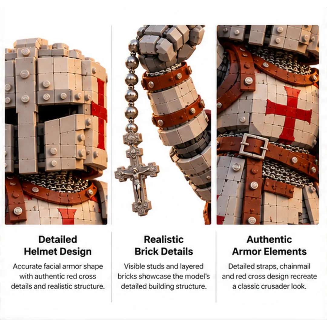Medieval knight building set design details