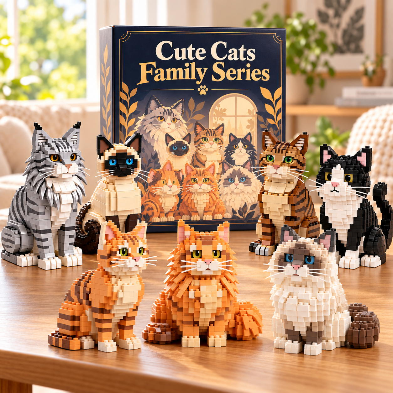 Brick Cats – Cute Cats Family Series