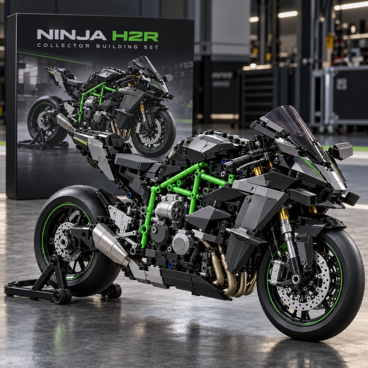 H2R track motorcycle collector building set