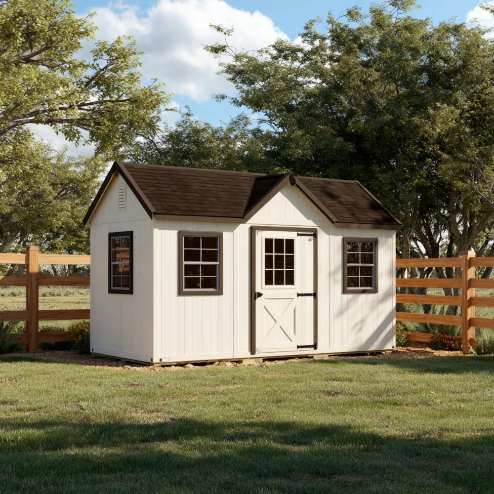 Gartenschuppen Holz 3x2x2,5 m - Weiß - Klassisches Design
