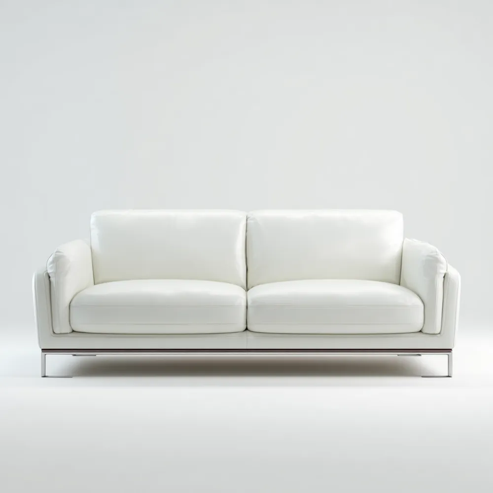 2-Sitzer-Sofa Leder 180x90x85 cm – Weiß – Modernes Design