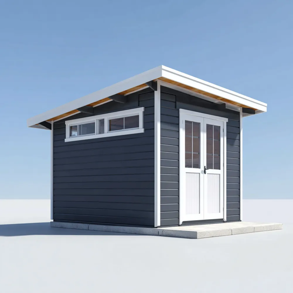 Gartenschuppen aus Holz 300x200x250 cm – Dunkelgrau – Modernes Design