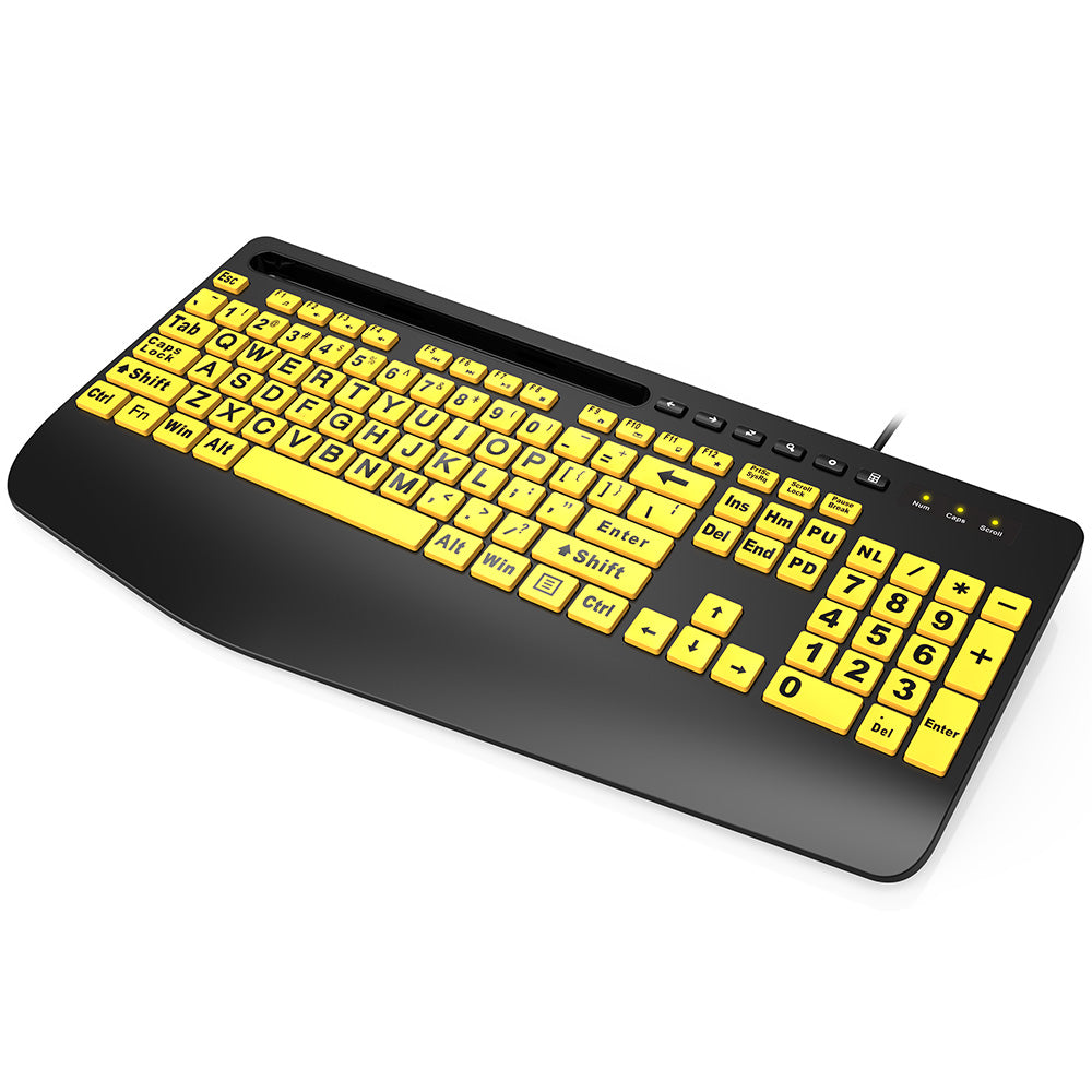 Clavier filaire à grands caractères