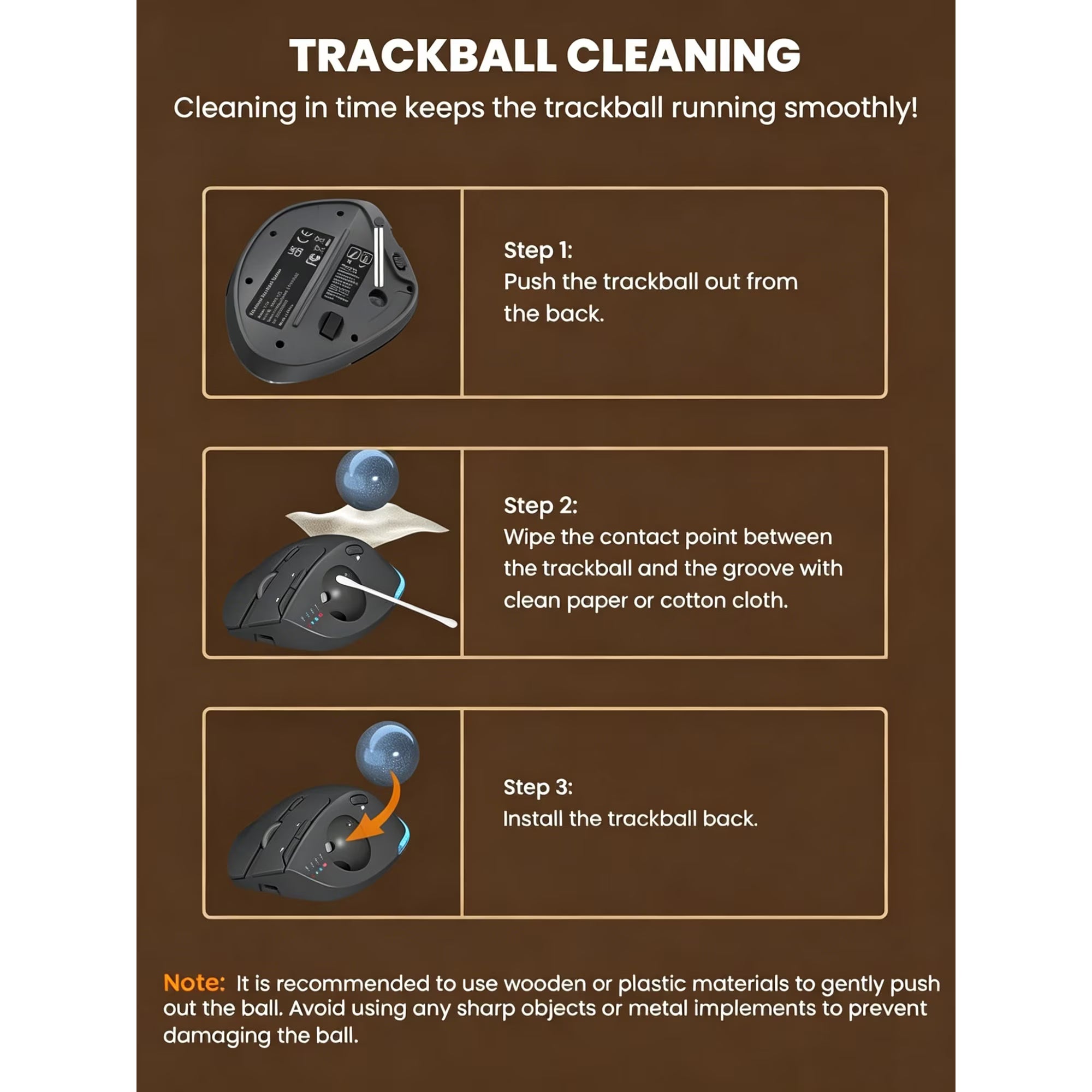 Souris trackball ergonomique sans fil rechargeable silencieuse – gris