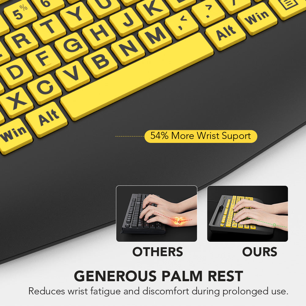 Clavier filaire à grands caractères
