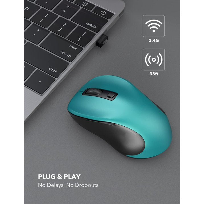 Souris informatique sans fil ergonomique silencieuse, 3 niveaux de DPI