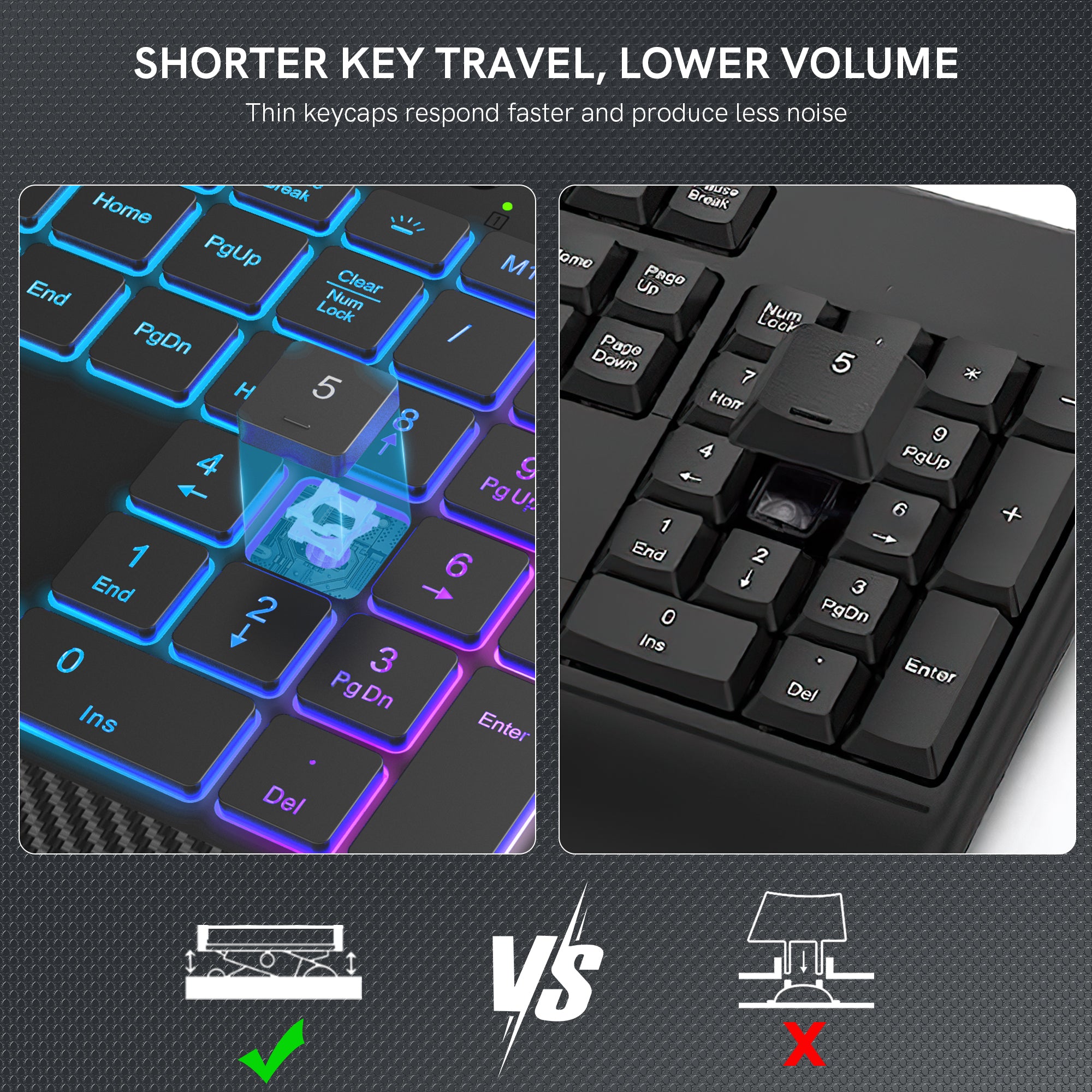 Ensemble clavier et souris sans fil ergonomique rechargeable rétroéclairé RGB silencieux avec repose-poignets, 2,4 GHz