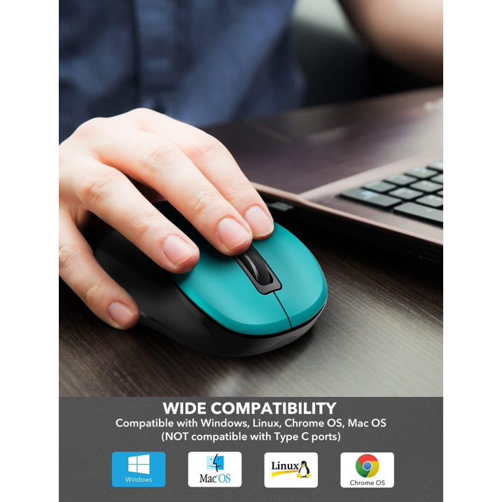 Souris informatique sans fil ergonomique silencieuse, 3 niveaux de DPI