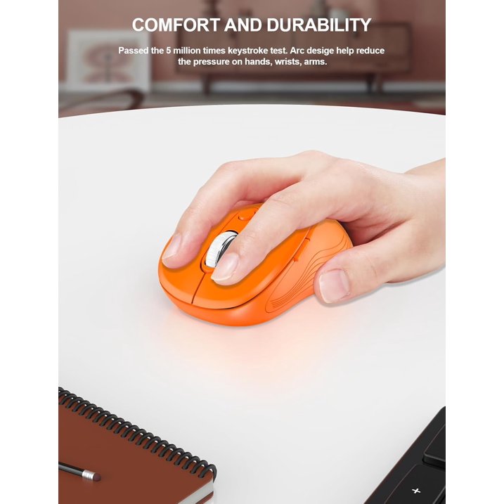 Souris informatique sans fil ergonomique silencieuse, 3 niveaux de DPI