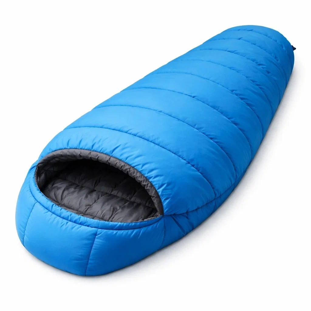 Sacco a Pelo Outdoor Blu per Campeggio e Viaggio-HearthBoon