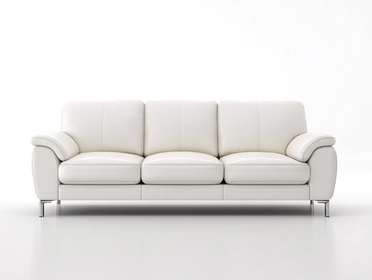 Sofás 3 plazas de piel 220x90x85cm - blanco - diseño moderno elegante-Nestmyshop