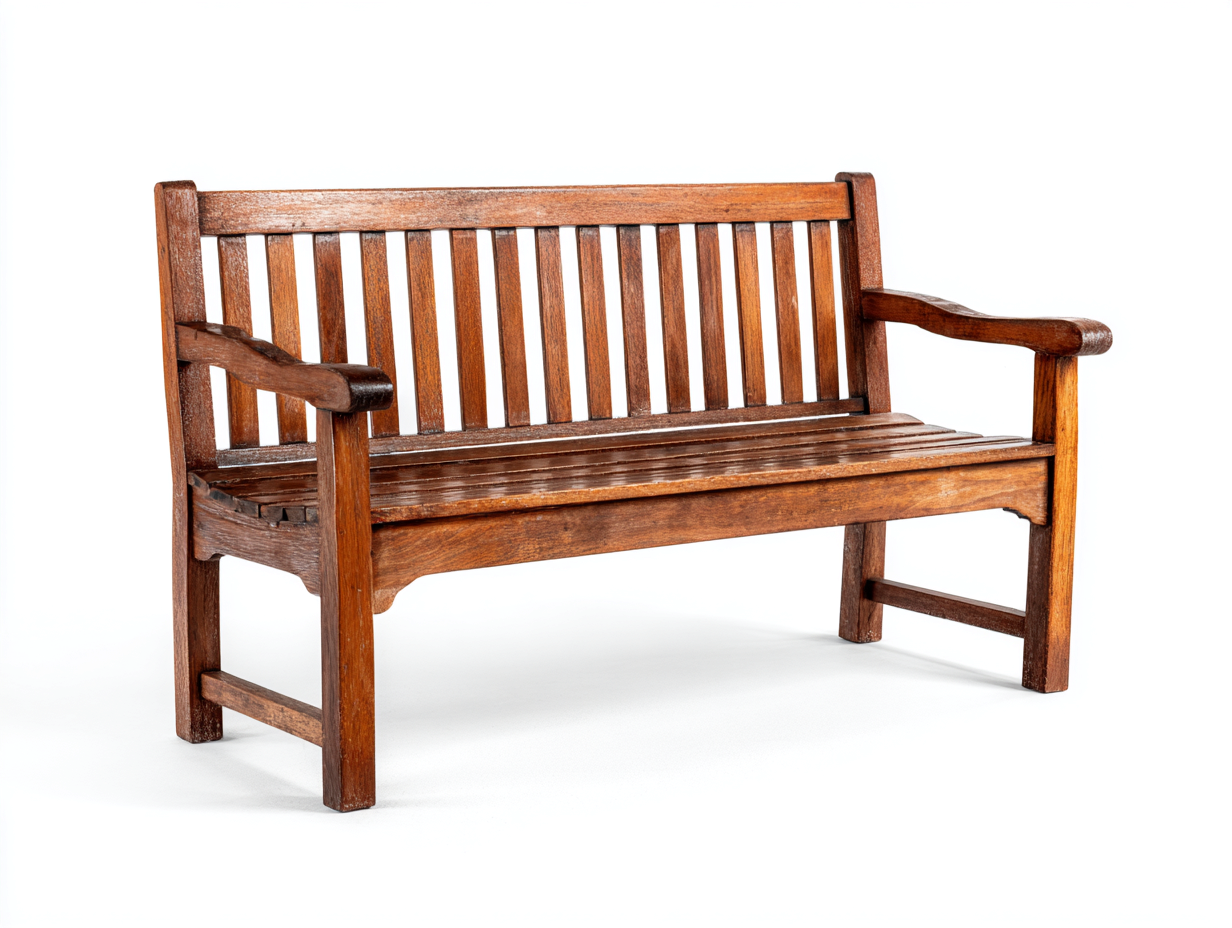 Banco de jardín de madera 150x55x90 cm - marrón - diseño clásico-Nestmyshop