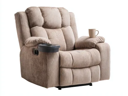 Sillones reclinables de tela 95x95x105cm - beige - diseño confortable funcional-Nestmyshop