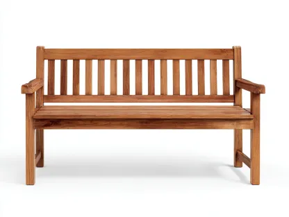 Banco de jardín de madera 140x58x88 cm - madera natural - diseño clásico para exterior-Nestmyshop