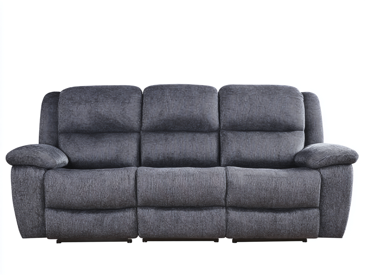 Sofá reclinable de tela 210x95x100 cm - Gris oscuro - Diseño confortable para salón-Cozygoloft