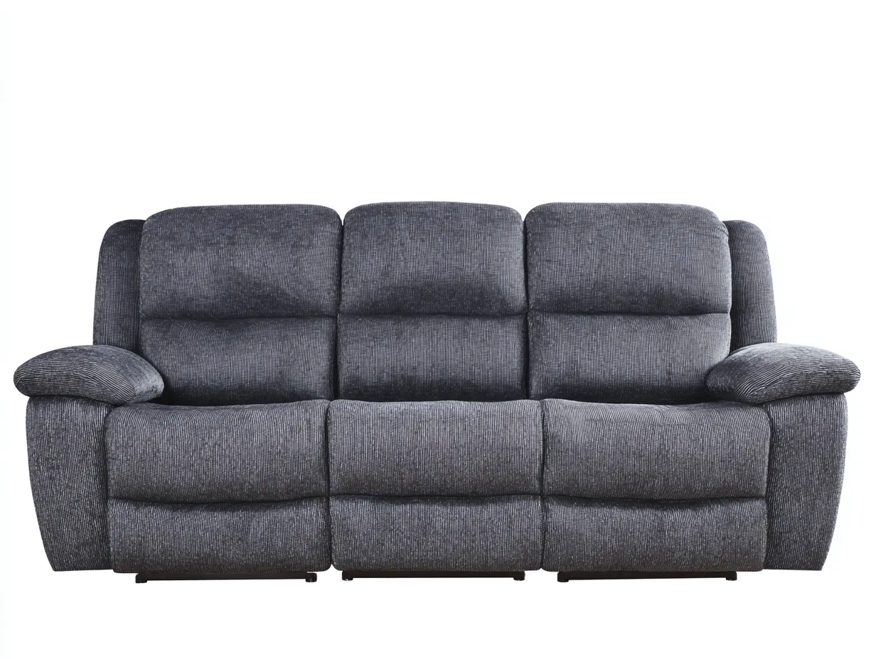 Sofá reclinable de tela 210x95x100 cm - Gris oscuro - Diseño confortable para salón-Cozygoloft