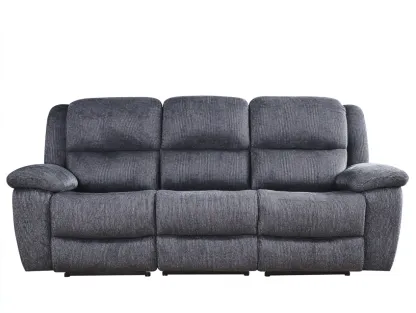 Sofá reclinable de tela 210x95x100 cm - Gris oscuro - Diseño confortable para salón-Cozygoloft