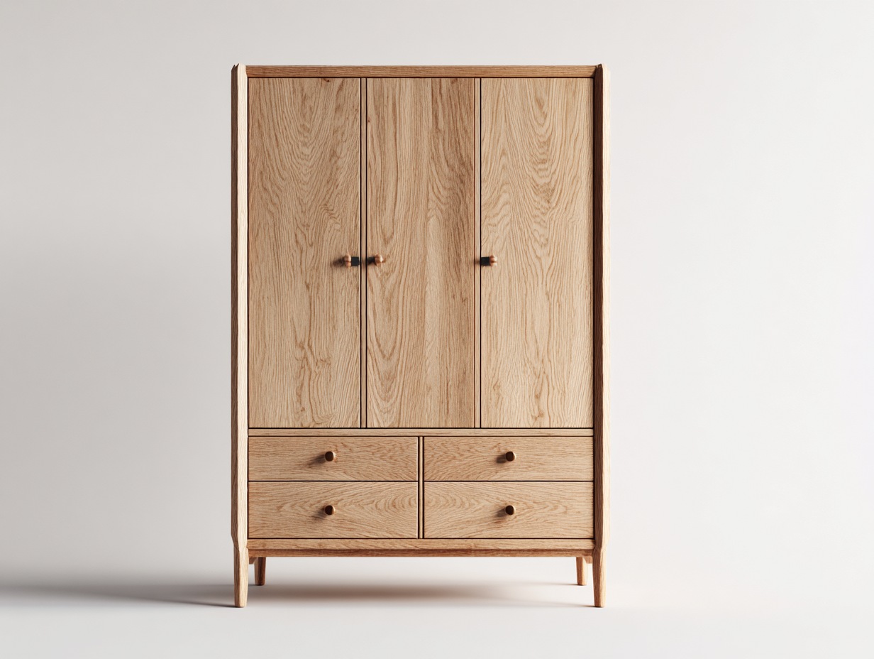 Armarios de madera 100x55x190cm - marrón - diseño moderno funcional-Cozygoloft