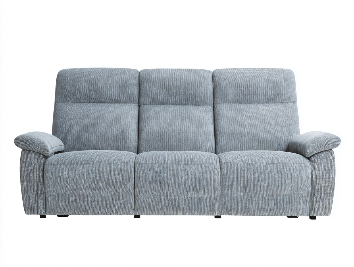 Sofá reclinable de tela 200x95x100cm - gris - diseño cómodo para salón-Cozygoloft