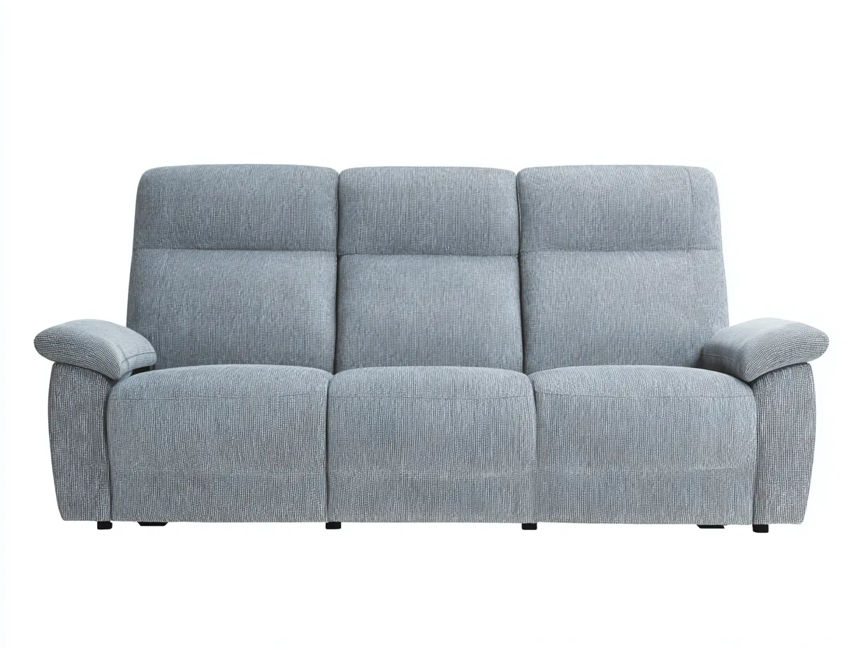 Sofá reclinable de tela 200x95x100cm - gris - diseño cómodo para salón-Cozygoloft