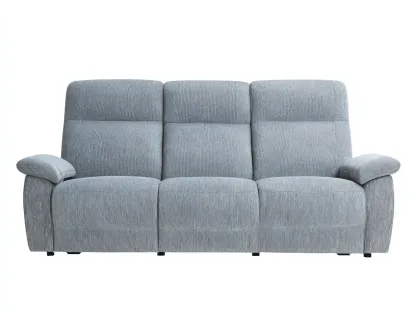 Sofá reclinable de tela 200x95x100cm - gris - diseño cómodo para salón-Cozygoloft