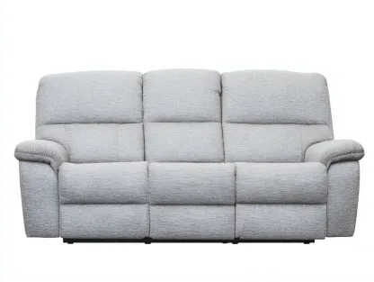 Sofá reclinable de tela 200x95x100 cm - gris claro - diseño confortable-Cozygoloft