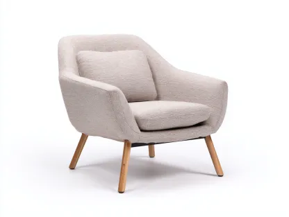 Sillón de tela 78x82x80 cm - beige - diseño contemporáneo-Cozygoloft