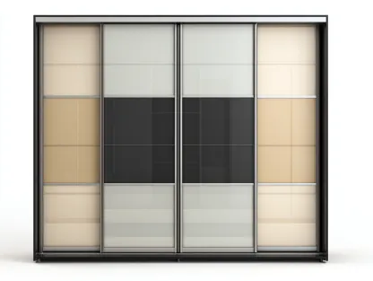 Armario corredero con 4 puertas 240x65x210 cm - negro blanco beige - diseño moderno para dormitorio-Cozygoloft