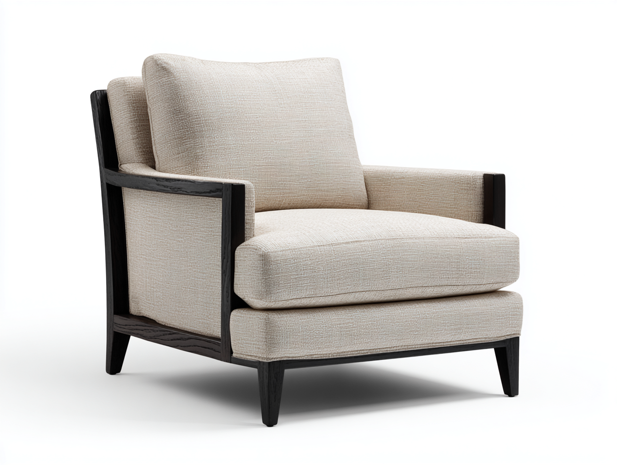 Sillones de tela 85x90x85 cm - Beige - Diseño contemporáneo para salón-Cozygoloft