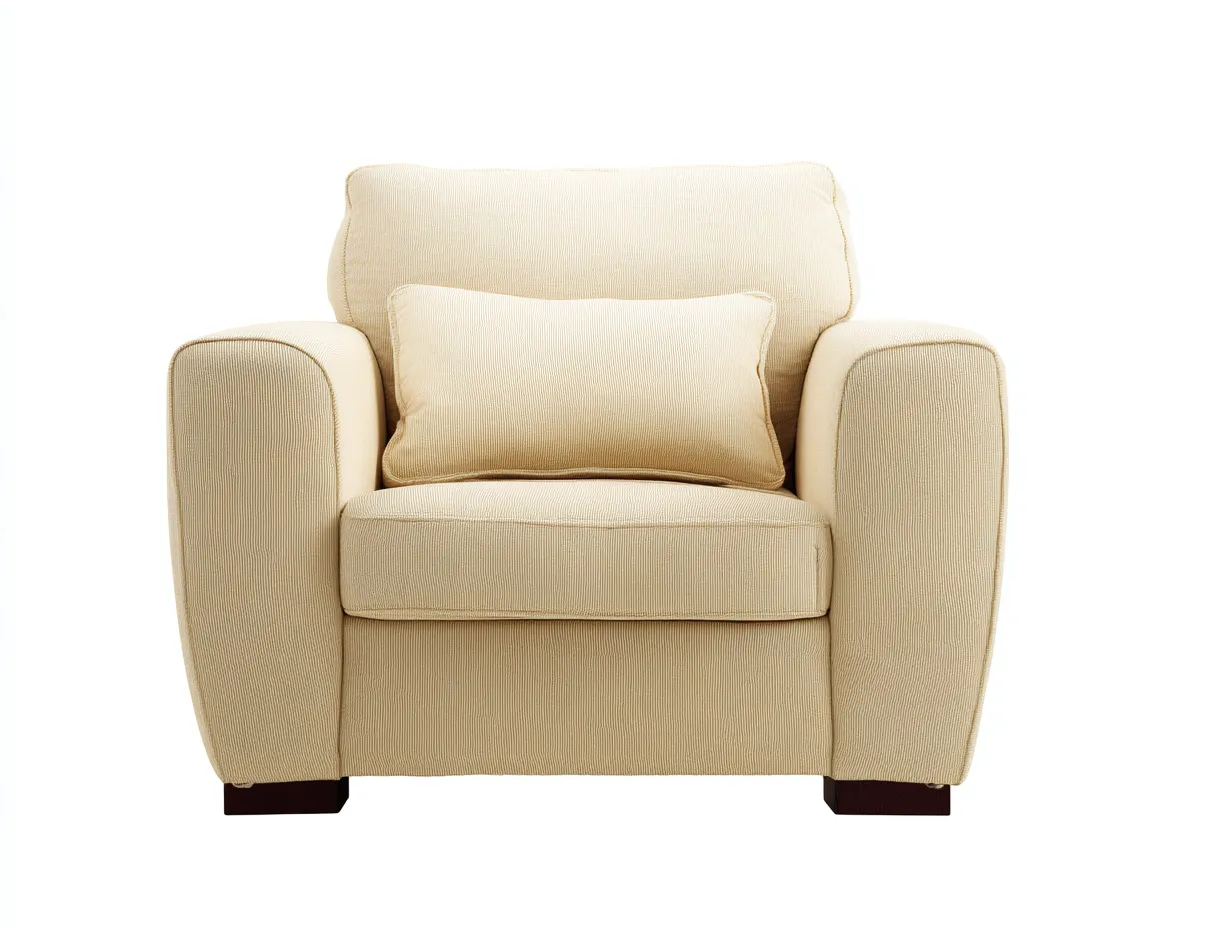 Sillones de tela 90x85x85cm - beige - diseño cómodo para uso interior-Cozygoloft