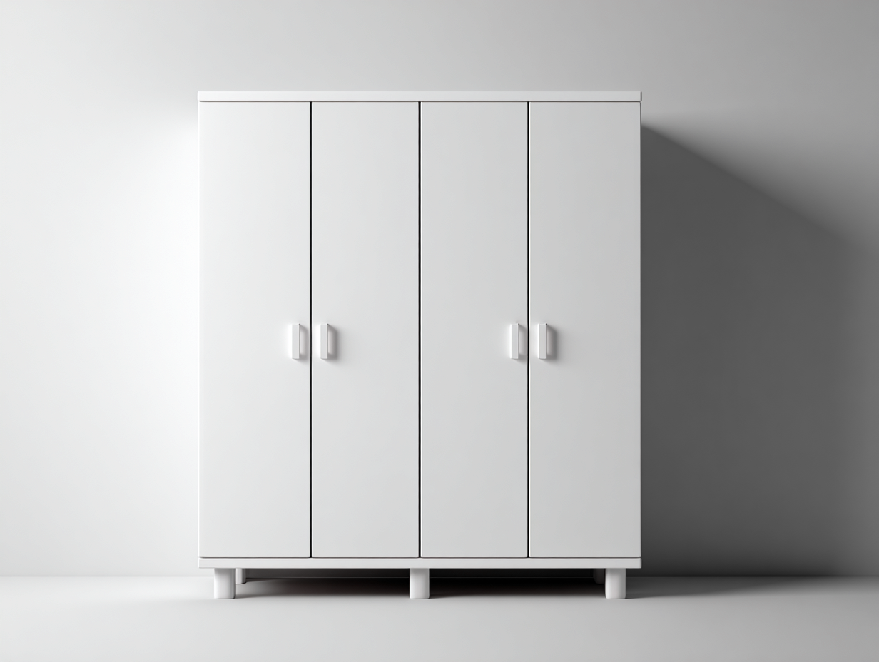 Armarios de madera 180x55x200 cm - Blanco - Diseño moderno para dormitorio-Cozygoloft