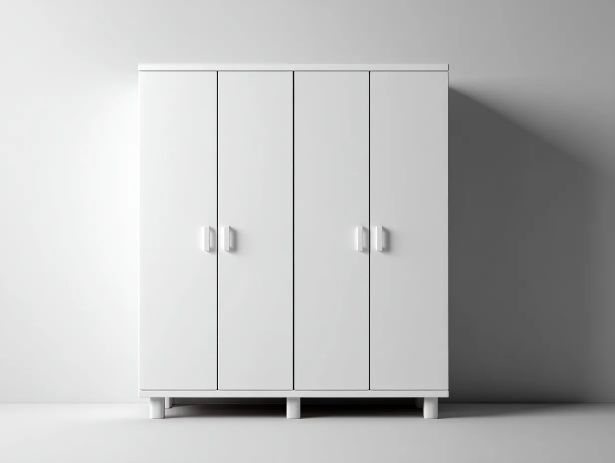 Armarios de madera 180x55x200 cm - Blanco - Diseño moderno para dormitorio-Cozygoloft