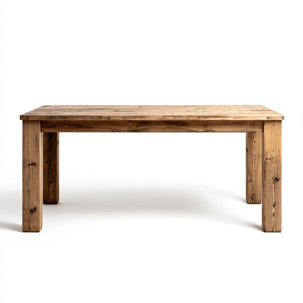 Table à manger en bois massif 180x90x75 cm - Design Rustique Bois Naturel