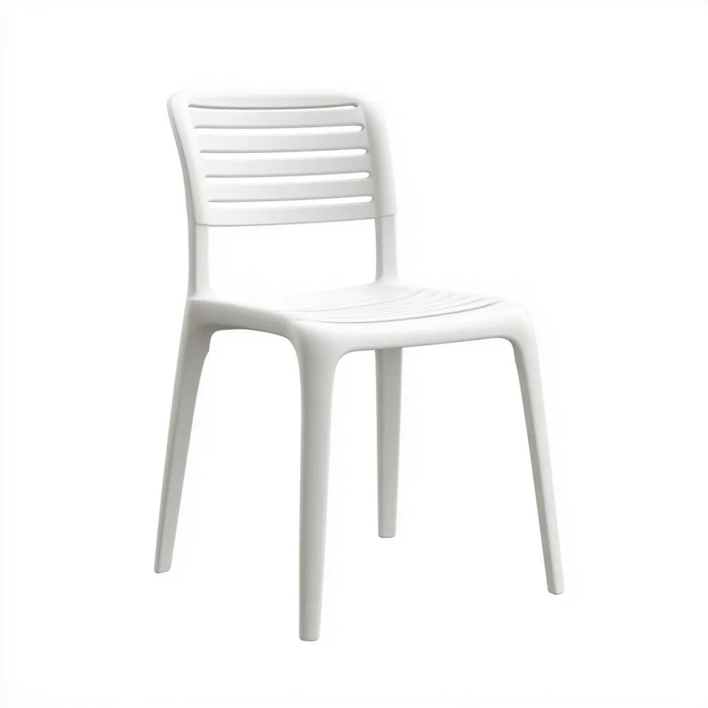 Chaise de salle à manger plastique Moderne 45x50x85 cm – Blanc