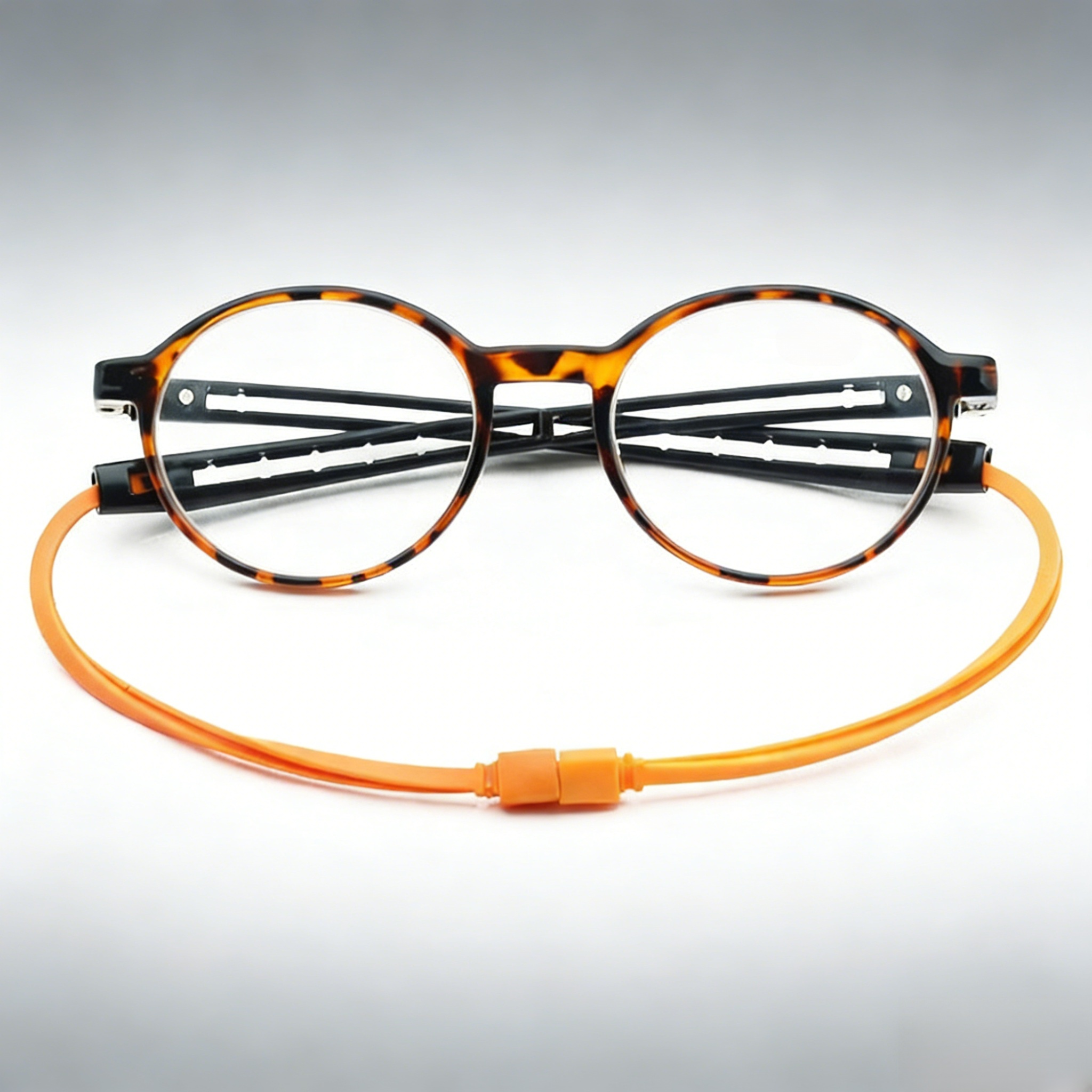 Can hang neck long silicone strap reading glasses