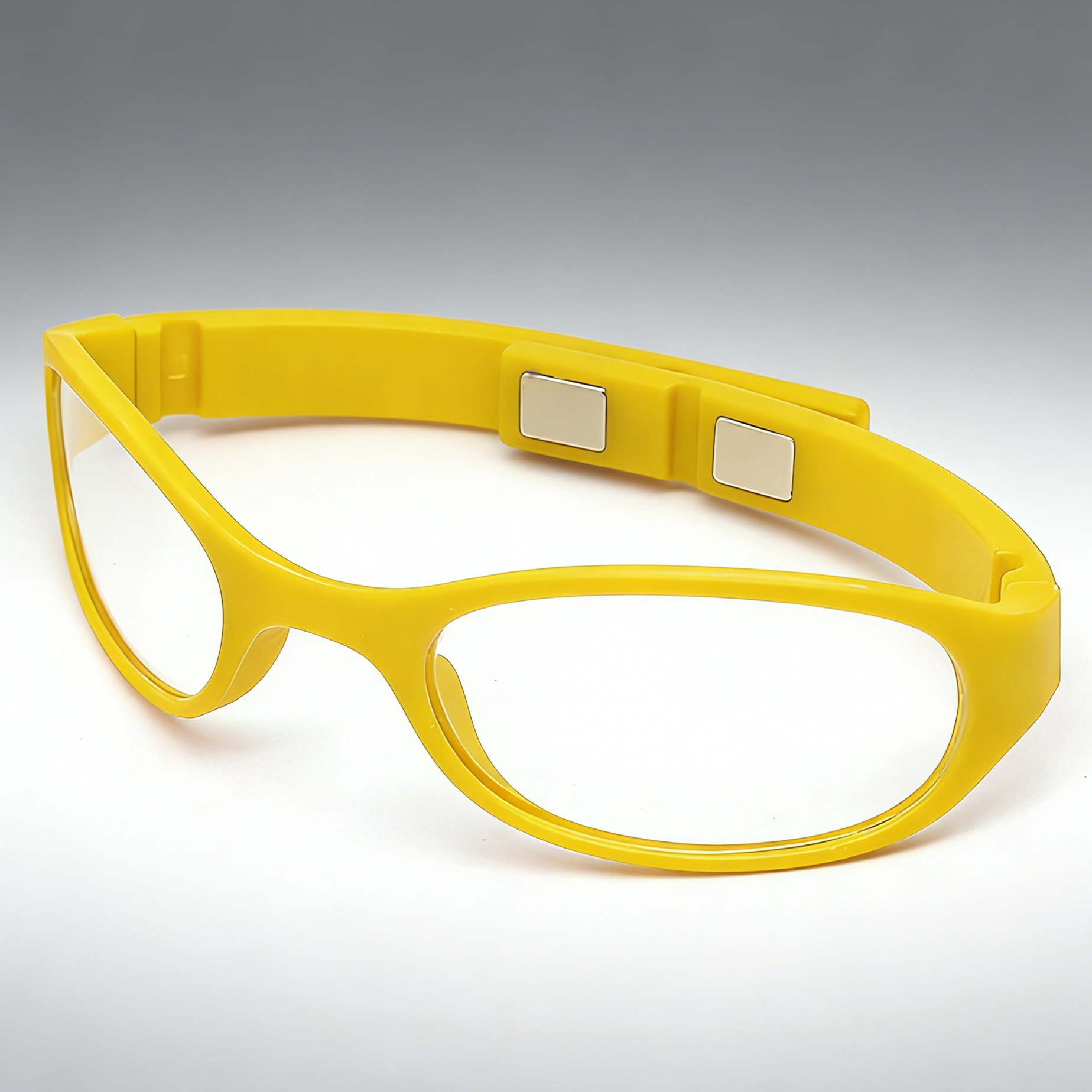 Portable wrist mounted magnetic folding reading glasses